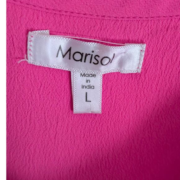 Marisol L Pink Sleeveless Top With Scalloped Heming Detail - Picture 6 of 7